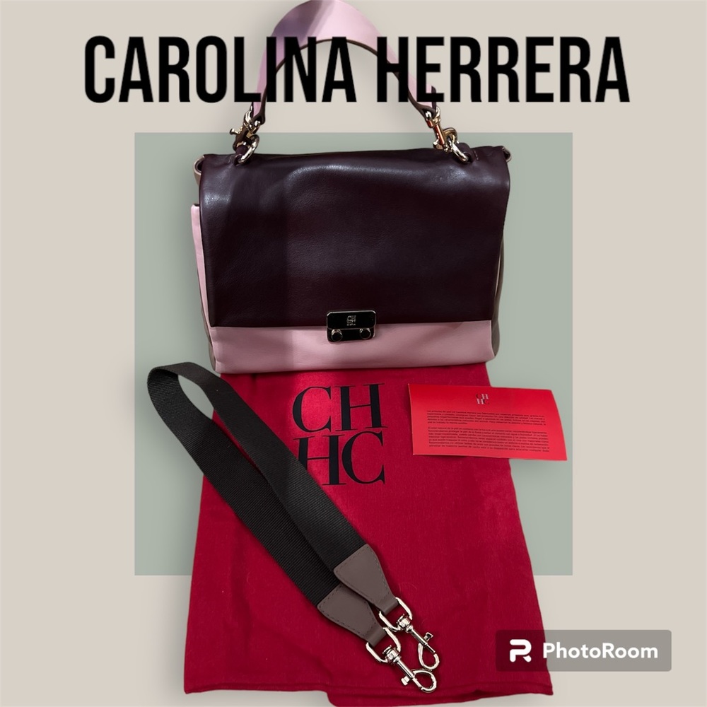 Carolina Herrera Tricolor 2 way handbag